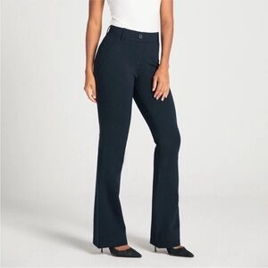 Betabrand Dress Pant Yoga Pant Bootcut Navy Petite XL